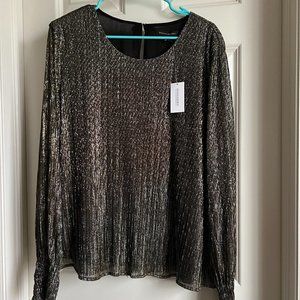 Banana Republic Blouse - Black and Gold Metallic - Size XXL NWT